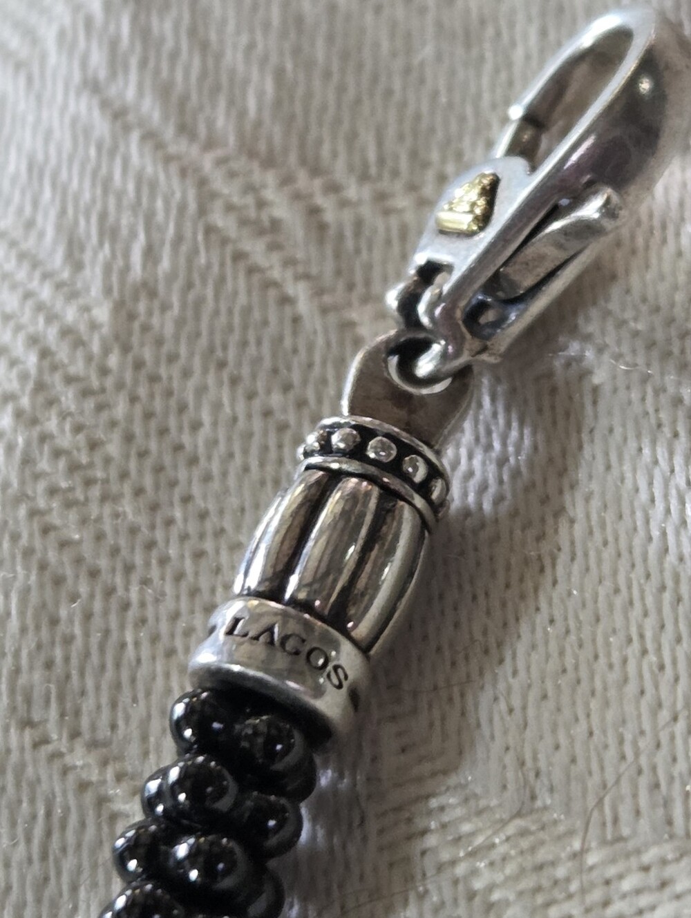 LAGOS Black Caviar Five Silver Station Ceramic Bracelet, 5mm, SS, 18k - Picture 7 of 14